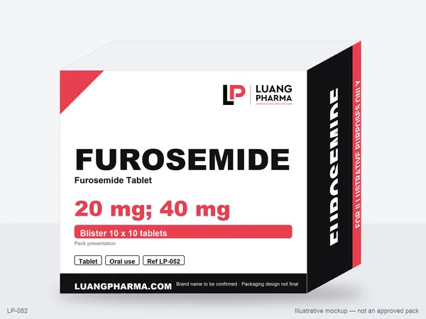 Illustrative packaging mockup for Furosemide Tablets