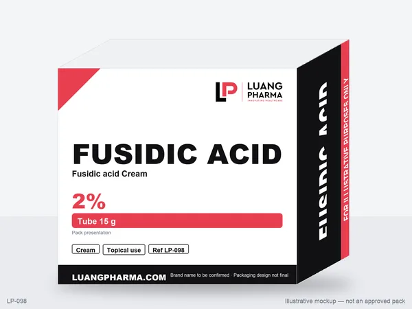 Illustrative packaging mockup for Fusidic acid Cream