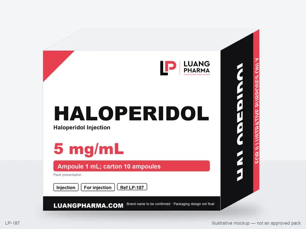 Illustrative packaging mockup for Haloperidol Injection