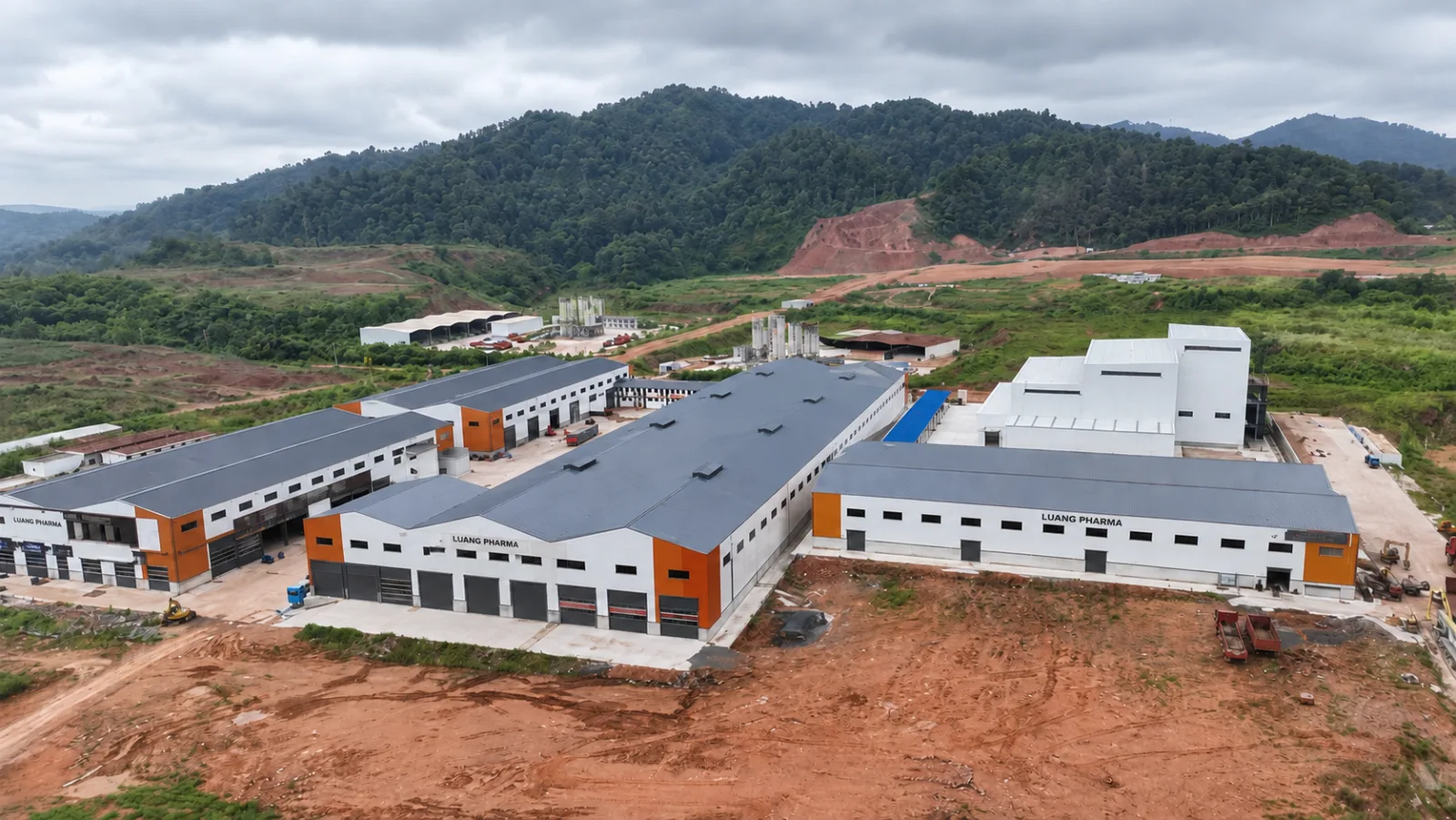 The Luang Pharma site in the Boten Economic Zone, seen from the air