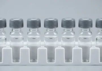Illustrative unbranded autosampler vial detail.